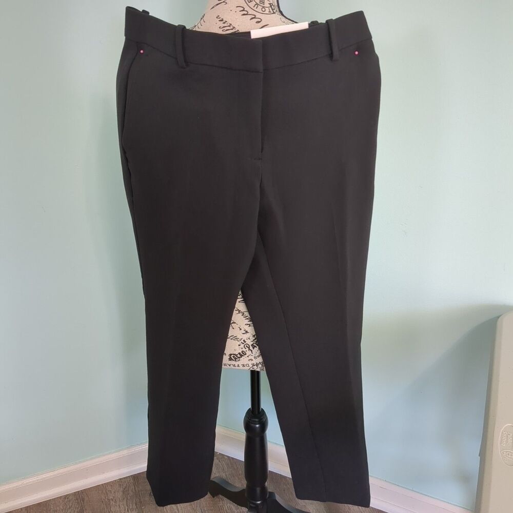 Ann Taylor The Straight Leg Dress Pants black Mid Rise NWT 8p petite